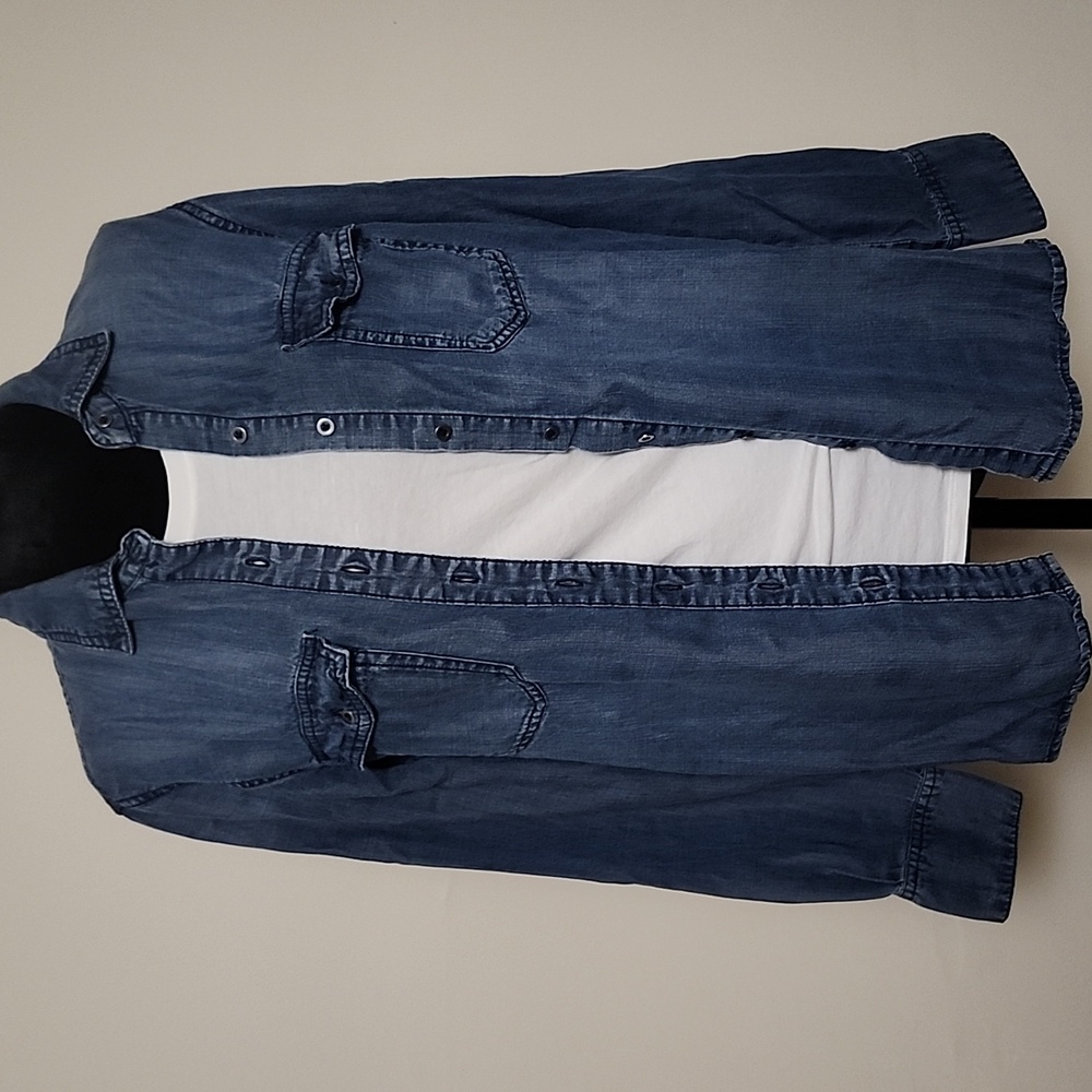 Buffalo David Bitton Women’s Dark Blue Denim Button-Down Shirt Small